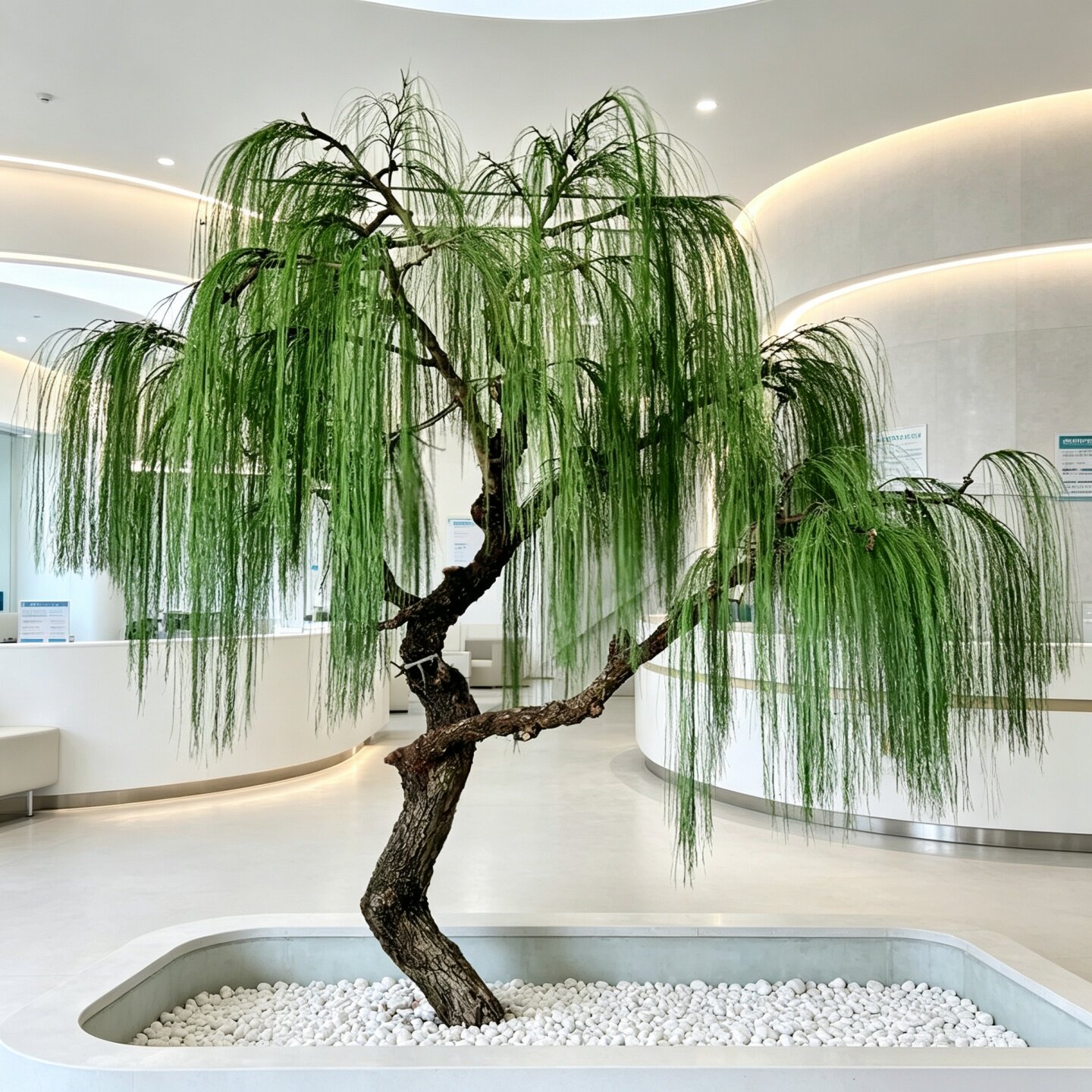 仿真杨柳垂挂柳树绿植假树花室内外装饰枯山水绿植边柳树枯树植物