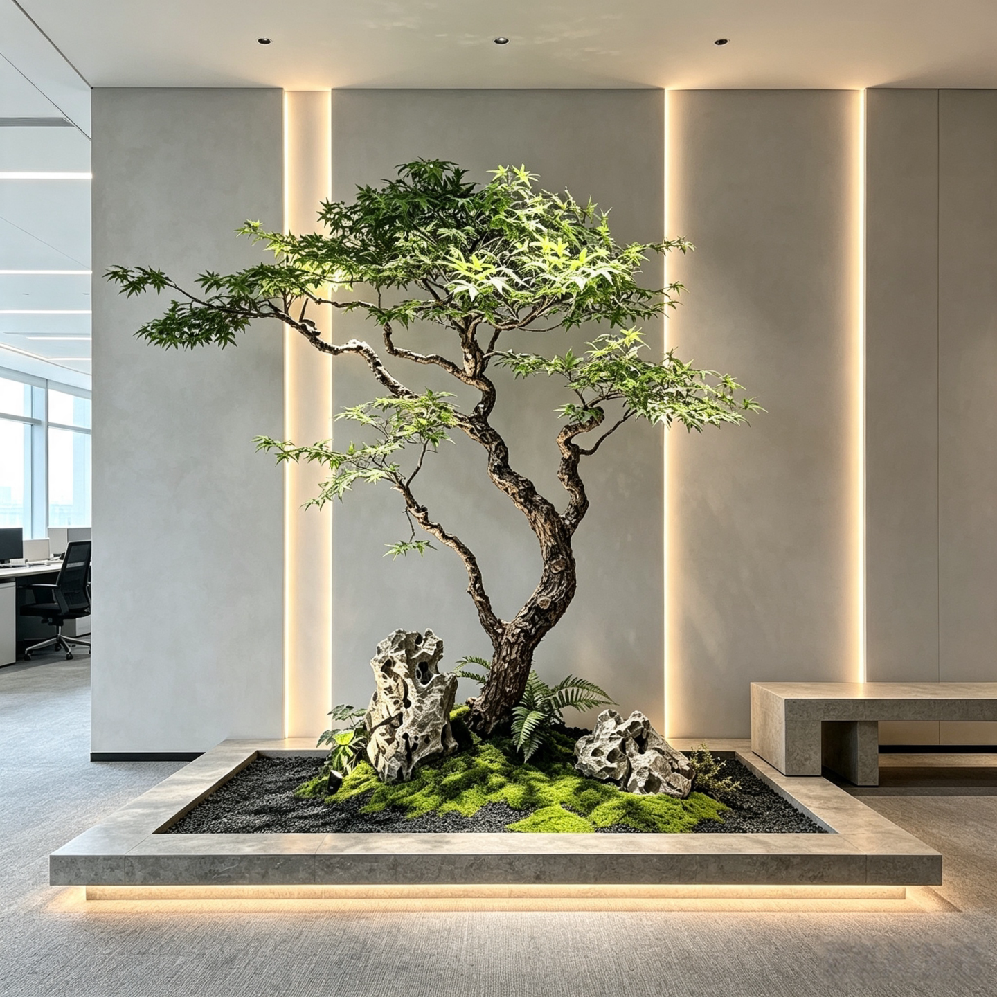 仿真青枫树鸡爪槭绿植假景观造景