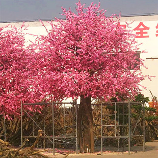 仿真樱花树桃花树假树装 饰室内室外许愿树商场摆设假花假桃树大型