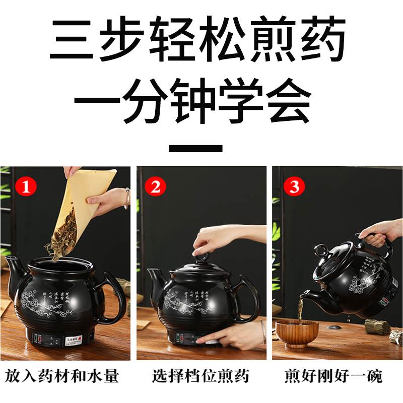 竹水溪中药煎药壶全自动电熬药砂锅家用药罐煲中医壶养生煎中药锅