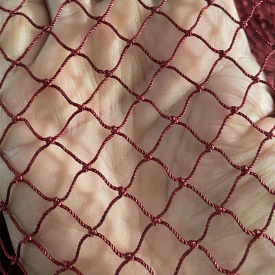 红色尼龙网渔网网片定制拉网网箱