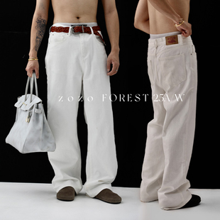 白骑士 3253 2021M进口土耳其绒棉树脂染白牛仔 FOREST ZOZO