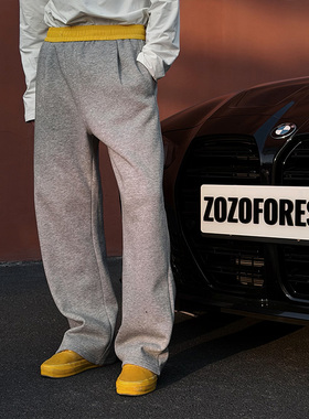 ZOZOFOREST【3302】“好莱坞撞色”加绒保暖蓄热美式休闲弯刀卫裤