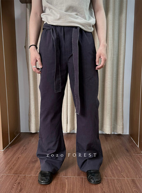 ZOZOFOREST【3212】“老妹2.0”老钱水洗纯棉直筒微喇阔版工装裤