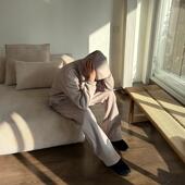 ZOZOFOREST 保暖加绒加厚卫衣卫裤 LU遛狗套装 空气层松弛感冬季