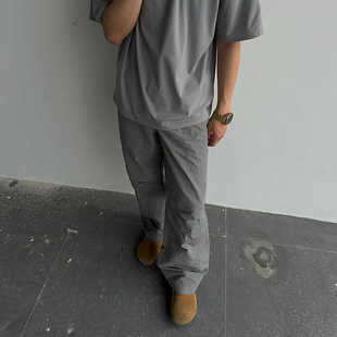 夏季 双打褶 吸湿速干打褶baggy阔型香蕉休闲裤 3121