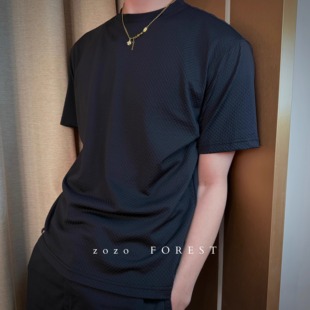 ZOZOFOREST【3218】“凉感蛇鳞纹”冰皮速干健身训练透气运动短袖