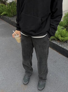 【3084】ZOZOFOREST 23AW 加绒系列2.0水洗做旧加绒卫裤厚秋冬直