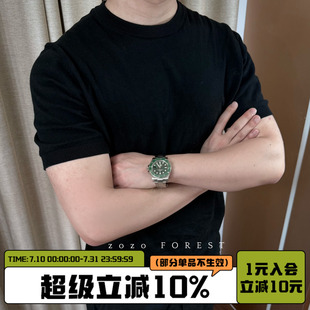 ZOZOFOREST 3215 针织纯棉纱 老钱训练纯色打底圆领正肩短袖