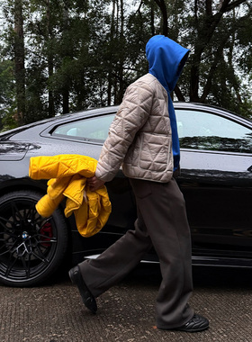 ZOZOFOREST【3293】“钻石切割”菱形格蓄热保暖冬季棉服内胆夹克