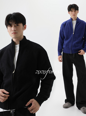 ZOZOFOREST【3273】双面手工打花 抗起球老钱保暖绵羊毛毛衣开衫