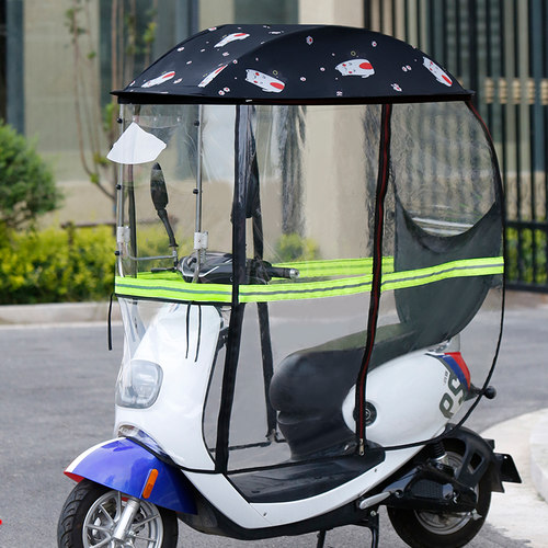 电瓶车电动车遮雨棚防风保暖车棚