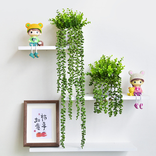 仿真垂吊植物盆栽 书架置物架吊兰花艺 北欧室内装饰墙壁挂件饰品