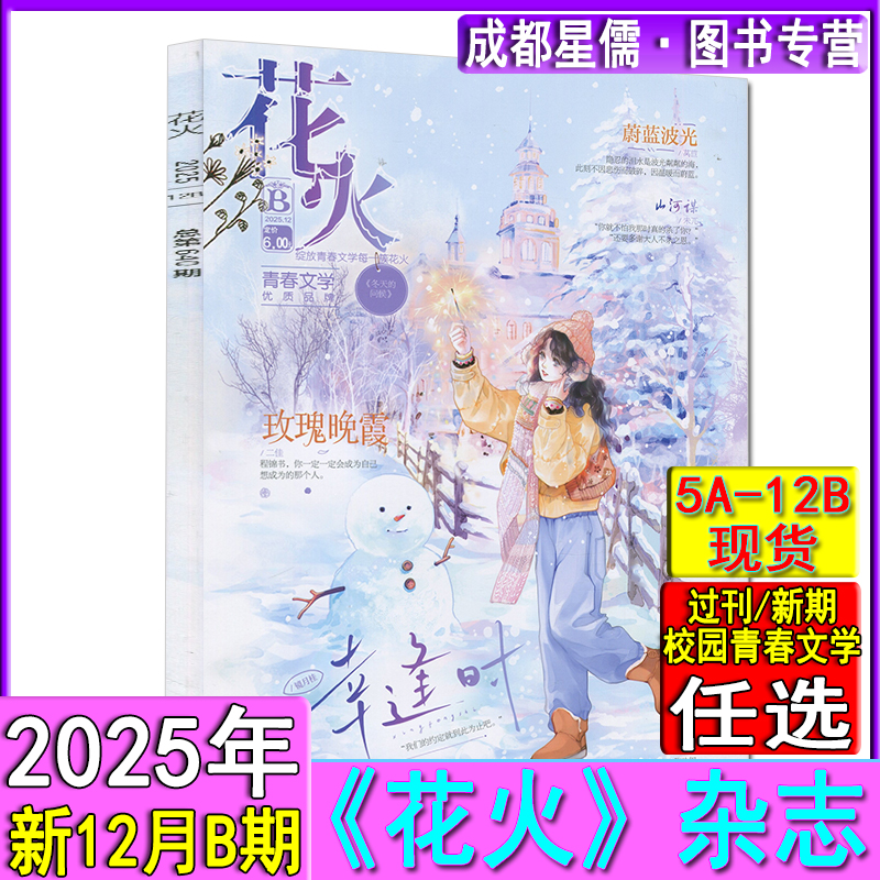 花火杂志2025年12B/12A/11B/11A/10B/10A/9B/9A/8B/8A-5A青春校园古风都市言情短篇小说女生文学打包清仓过刊魅丽花火系列11月上