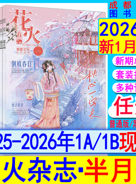 花火杂志2026年1B/1A【全年/半年订阅】另有2025年7-12月AB/2024全彩2023过刊魅丽花火系列青春校园古风都市言情短篇小说女生文学