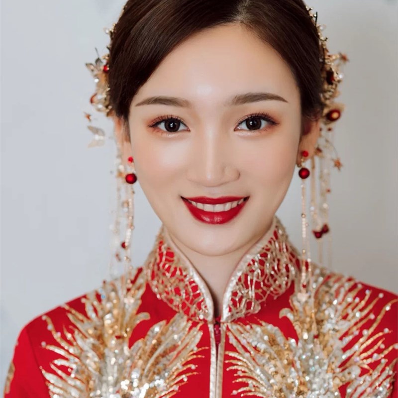 高档服头年简单大气n中式造型禾秀新娘2021饰新款高端