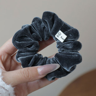 秋冬气质醋酸丝绒小肠发圈高弹力柔软不伤发扎头绳皮筋头花头饰新
