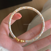 Yangui燕归「多宝福禄」国风新中式 描金葫芦足银999百搭设计手镯