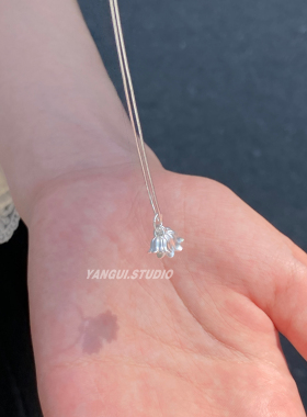 燕归原创简约ins风铃兰纯银项链