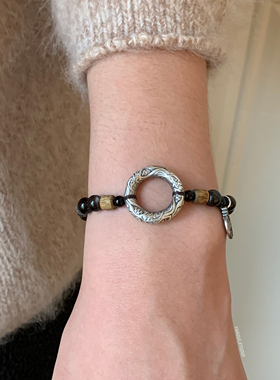 燕归平安扣藏风纯银情侣小众手链