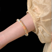 Yangui燕归「梨花海棠手镯」国风新中式 足银999.9轻奢百搭手镯女