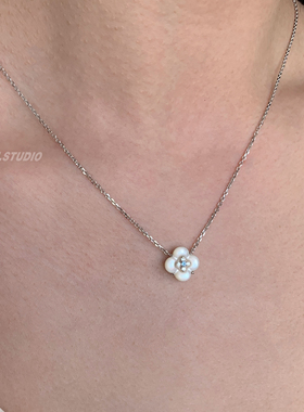 燕归棉花云流行轻奢纯银锁骨链女