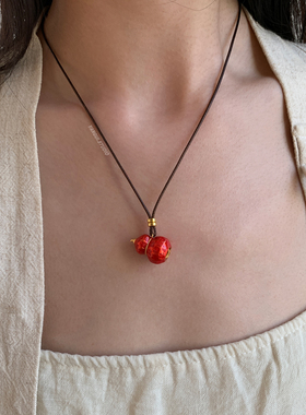 燕归福禄穰穰足银葫芦百搭项链女