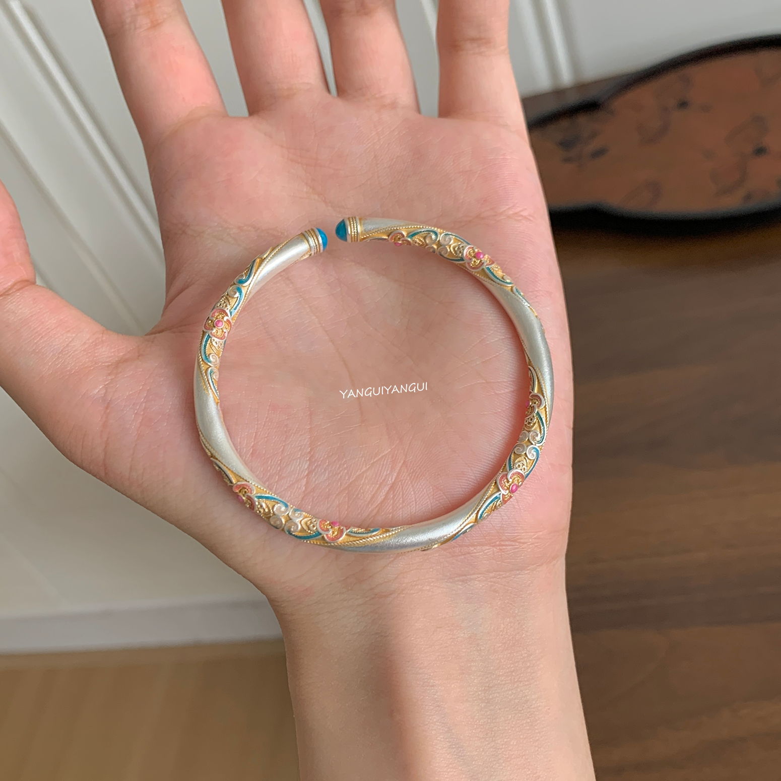 Yangui燕归「日暮青云」国风新中式宫廷足银999.9重工轻奢手镯女,饰品/流行首饰/时尚饰品新,手镯,淘宝优惠券,粉丝福利购,淘宝优惠卷