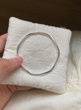 燕归星旧国风足银简约通勤手镯女