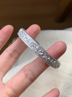 燕归寻枝国风足银百搭手镯女