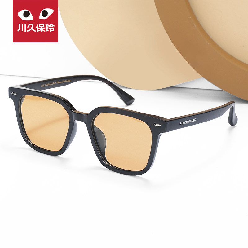 川久保玲茶色墨镜女户外遮阳防紫外线眼镜男偏光太阳镜配近视3957