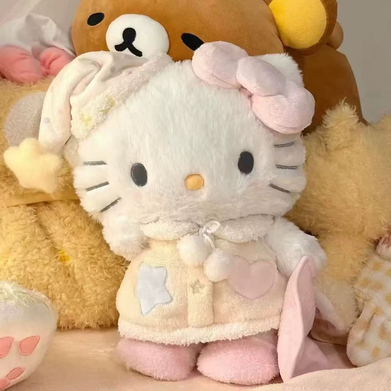新款helloKitty晚安睡衣KT猫毛绒玩具玩偶凯蒂猫公仔玩具女生礼物图片