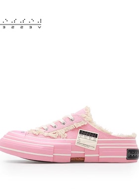 xVESSEL经典款半拖帆布鞋增高厚底女潮流夏季百搭拖鞋情侣款