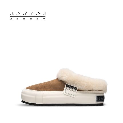 xVESSEL秋冬新款羊毛雪地靴防水厚底懒人一脚蹬毛绒拖鞋男女同款