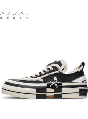 【2/5 12点限时发售】xVESSEL MMJ联名低帮骷髅头帆布鞋