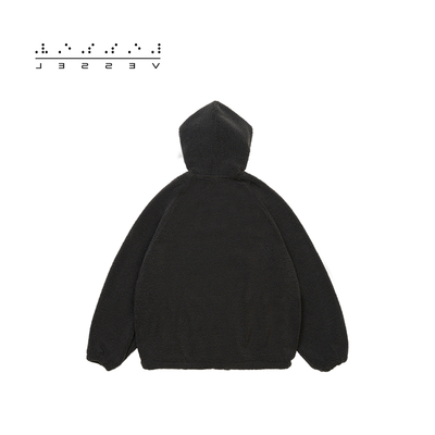 吴建豪摇粒绒连帽外套男女同款