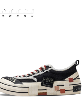 【1/4 18点限时发售】ODE联名低帮黑色帆布鞋男女同款