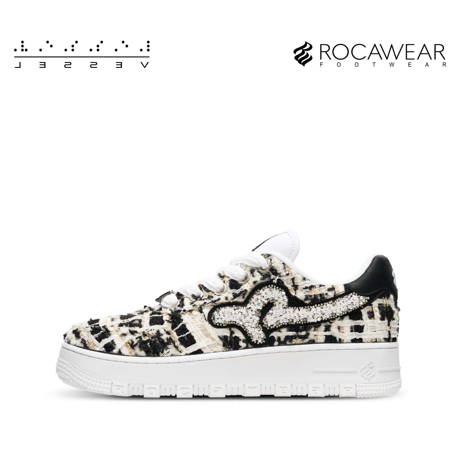 xVESSEL联名ROCAWEAR粗花呢板鞋休闲时尚百搭低帮鞋男女同款,女鞋,休闲板鞋,淘宝优惠券,粉丝福利购,淘宝优惠卷