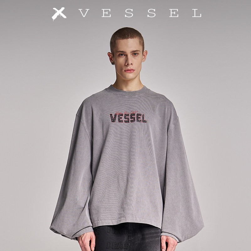 xVESSEL吴建豪漫威联名死侍系列蝙蝠袖长T恤男女同款