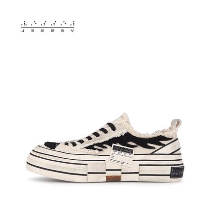 【12/24 12点限时补货】xVESSEL吴建豪同款低帮火焰软木硫化鞋