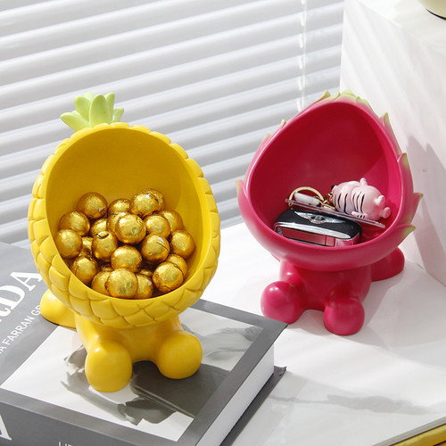 笨鸟创意菠萝前台糖果盘商务果盘