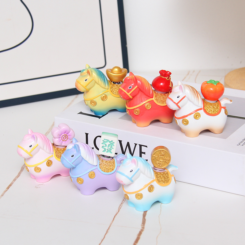 唐三彩小胖马上有钱马年摆件洛阳文创纪念品河南博物馆伴手礼特产