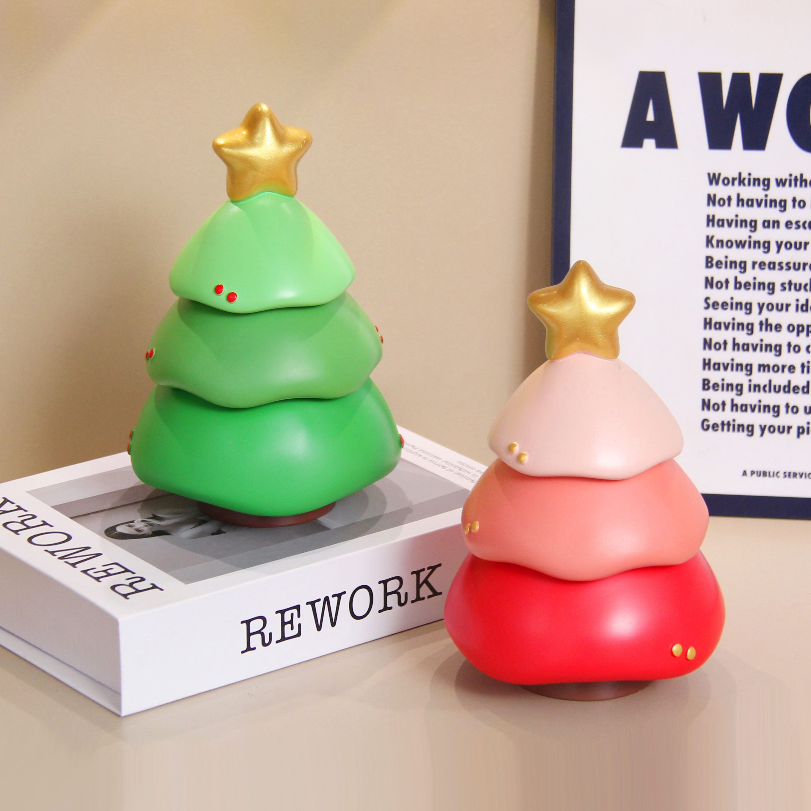 圣诞礼物圣诞树首饰盒摆件化妆台桌面戒指耳环首饰收纳生日礼物女