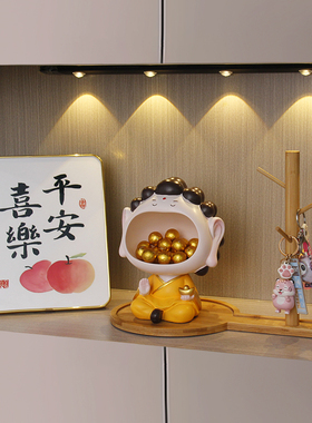 创意如来玄关钥匙收纳摆件可爱手工佛系客厅酒柜家居摆设装饰品