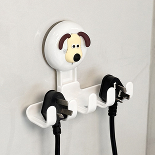 厨房插头固定器吸盘挂钩免打孔电器电源理线插座卡扣收纳挂架神器