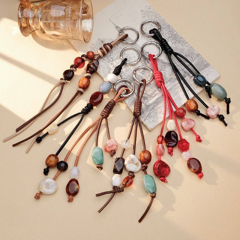 时尚新款手工编织皮绳手机挂件文艺复古亚克力彩色包包挂件小挂饰,节庆用品/礼品,挂饰/生肖挂饰,淘宝优惠券,粉丝福利购,淘宝优惠卷