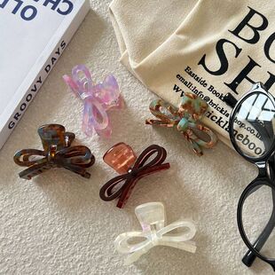 韩版小众设计立体蝴蝶半抓夹发量多丸子头马尾夹高级感气质百搭温