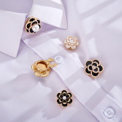 小香风滴油珍珠花buttoncover