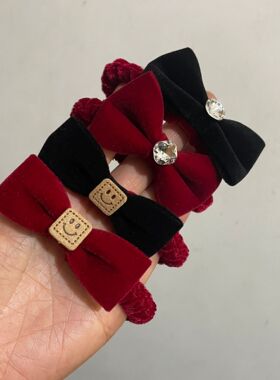 新年红色高弹力简约发圈