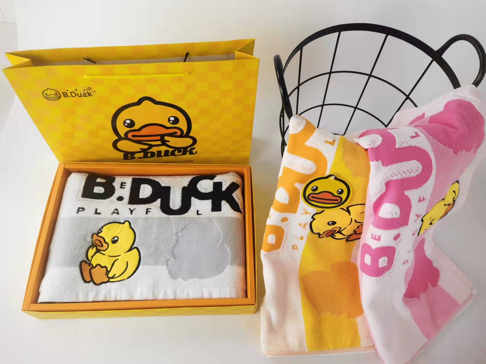 B.Duck小黄鸭纯棉浴巾男女通用